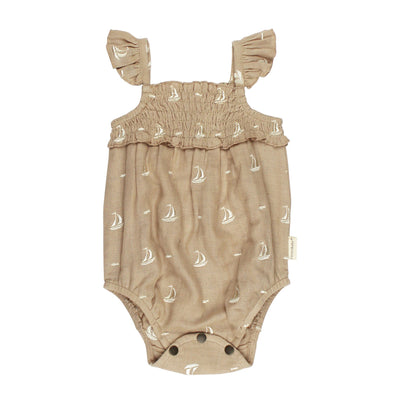 Organic Muslin Sleeveless Bodysuit