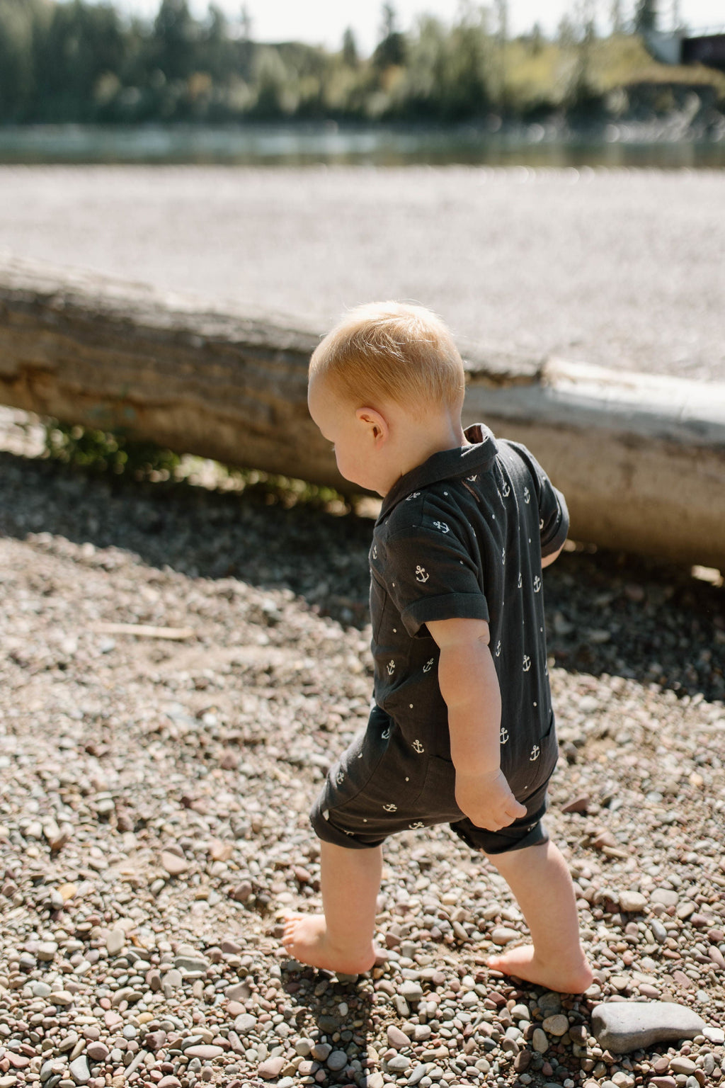 Chia Anchor | Organic Muslin S/Sleeve Coverall