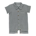 Moonstone | Organic Muslin S/Sleeve Coverall