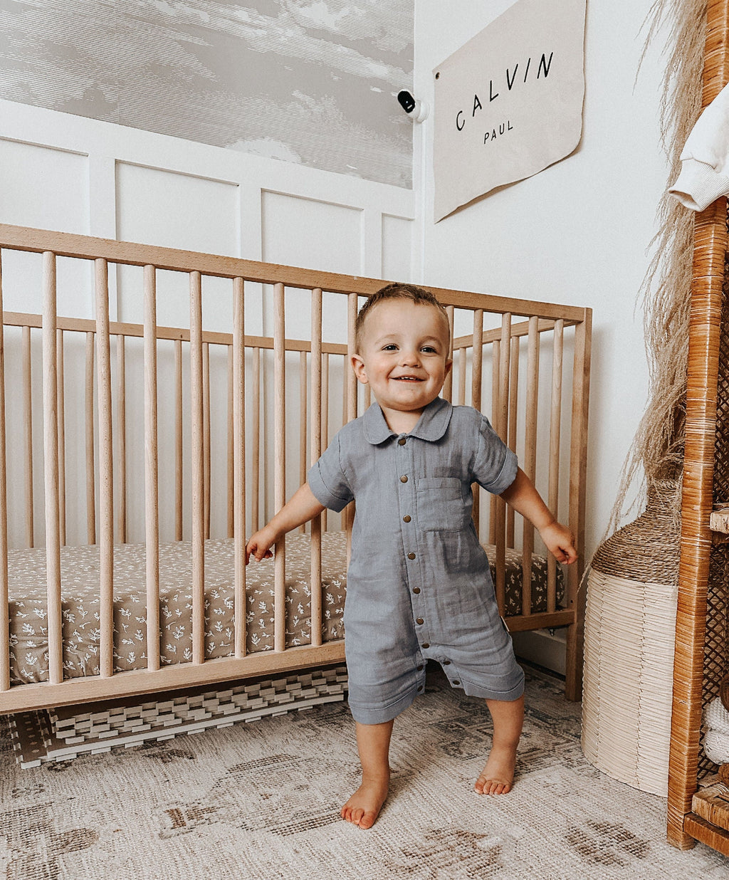 Moonstone | Organic Muslin S/Sleeve Coverall