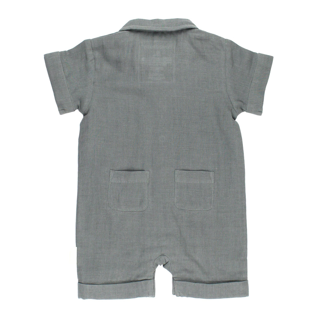 Moonstone | Organic Muslin S/Sleeve Coverall