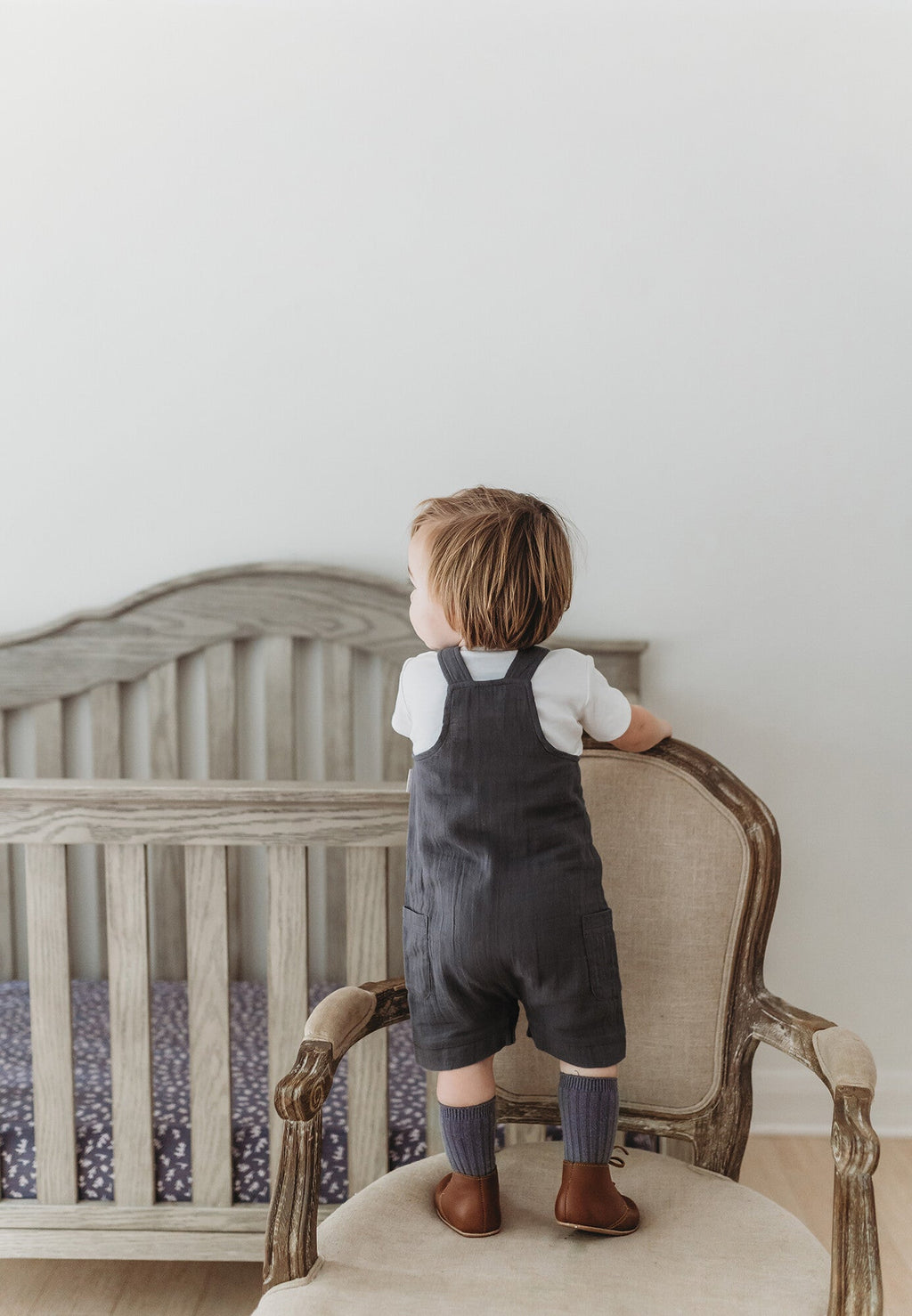 Chia Seed | Organic Cuffed Muslin Overall
