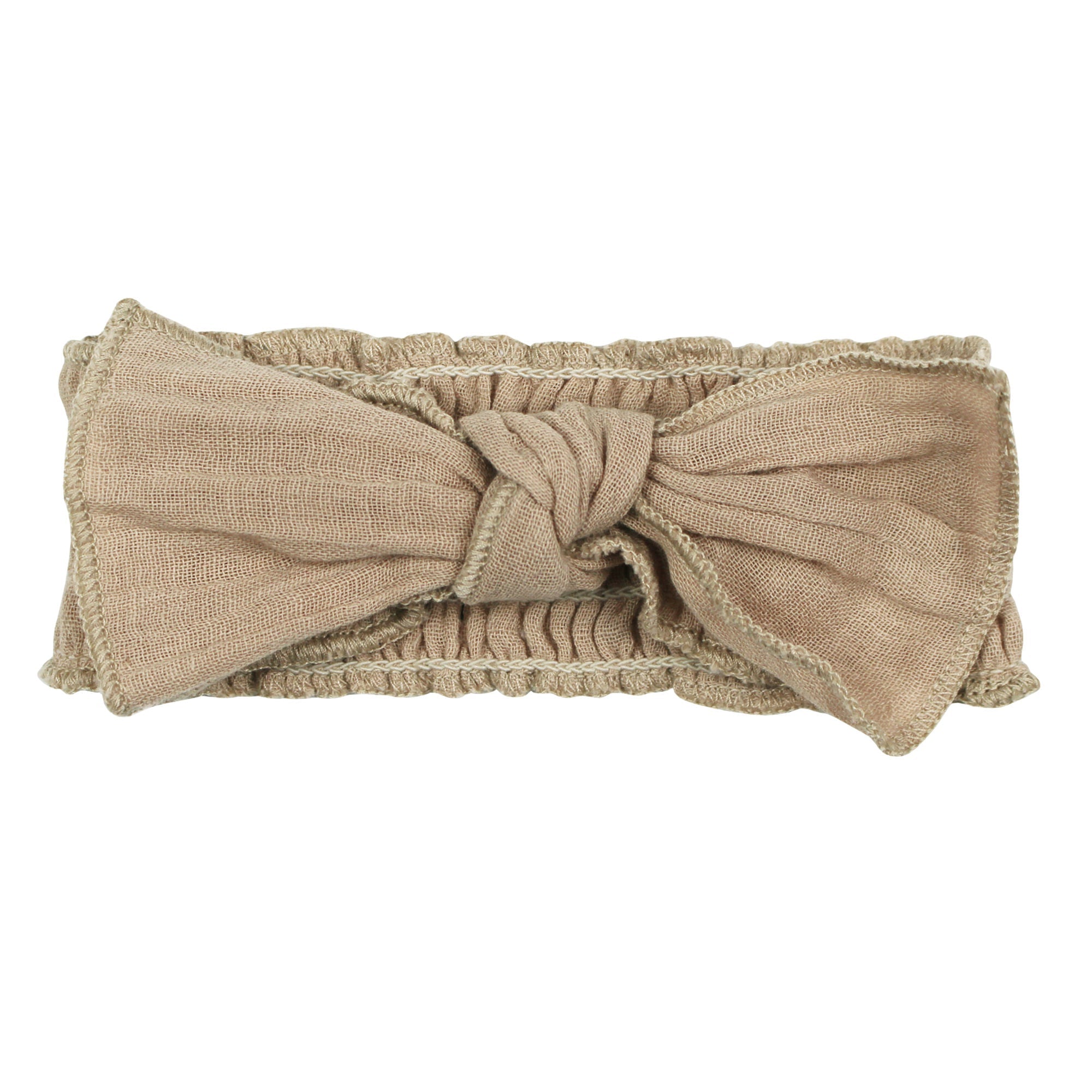 Oatmeal | Organic Muslin Smocked Headband