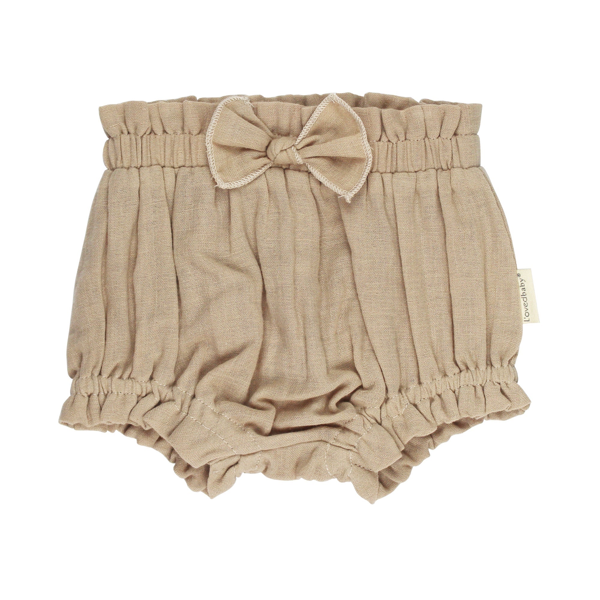 Oatmeal | Organic Muslin Ruffle Bloomer
