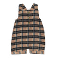 Adobe Chia Plaid | Organic Cuffed Muslin Overall