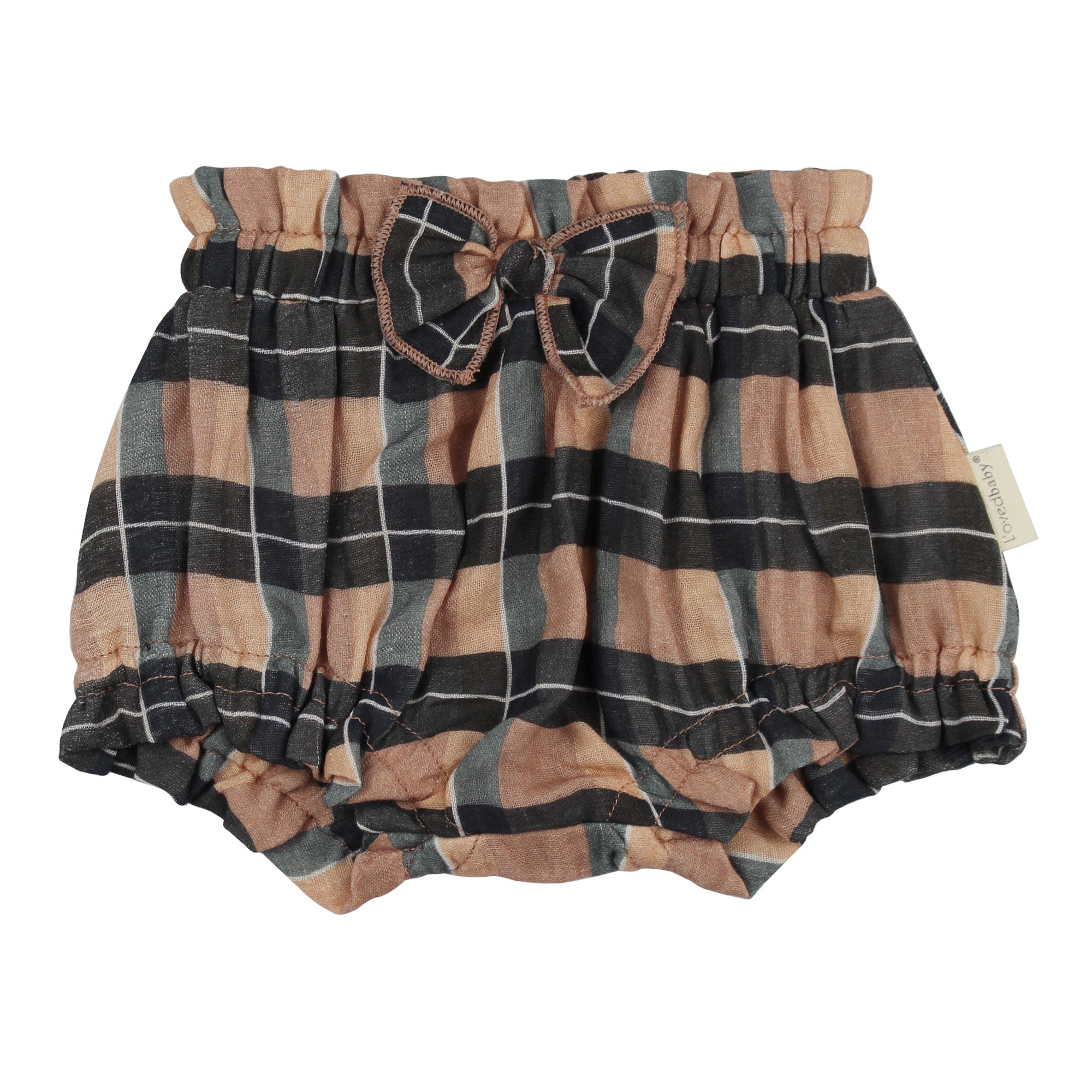Adobe Chia Plaid | Organic Muslin Ruffle Bloomer