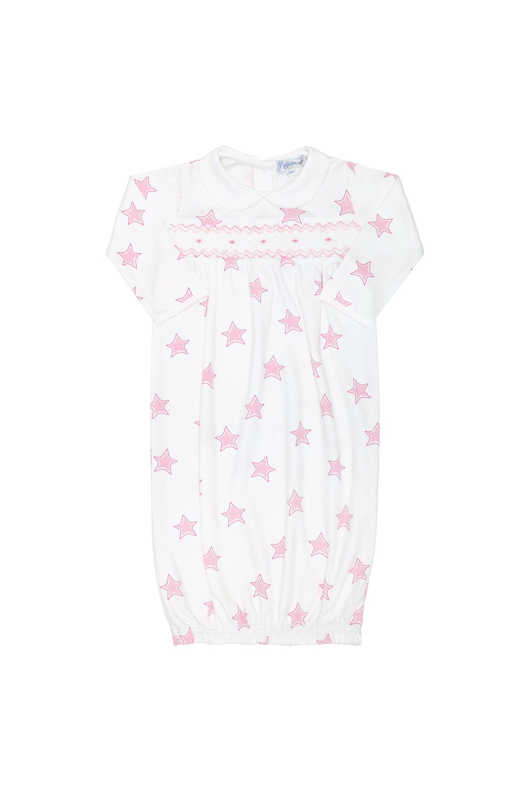 Stars Print Smocked Gown