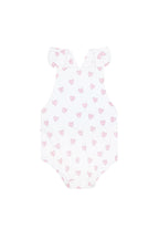 Pink Heart Print Ruffle Bubble