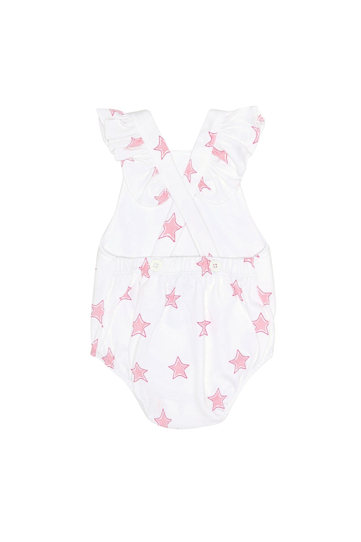 Pink Stars Print Ruffle Bubble