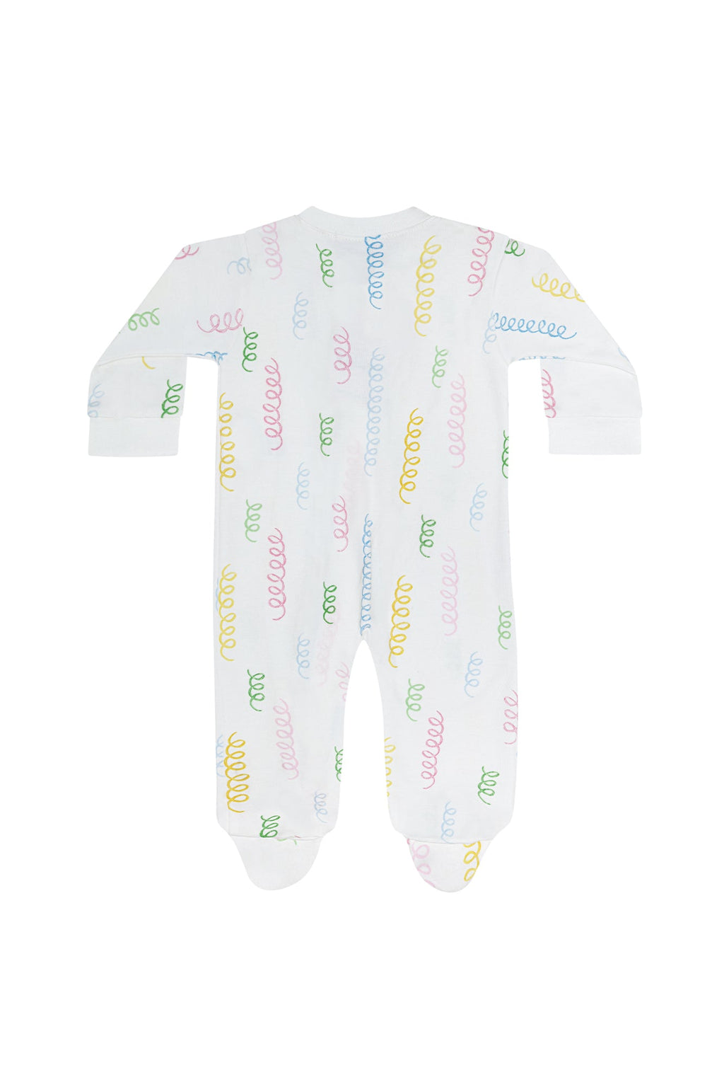 Spirals Print Zipper Footie