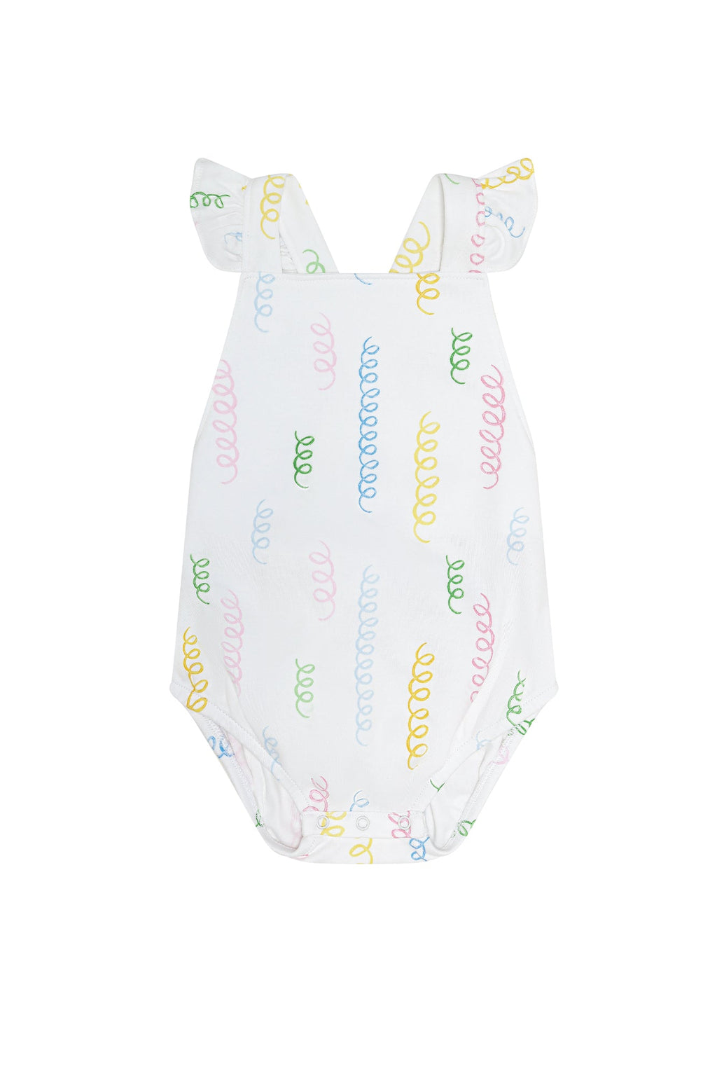 Spirals Print Ruffle Bubble