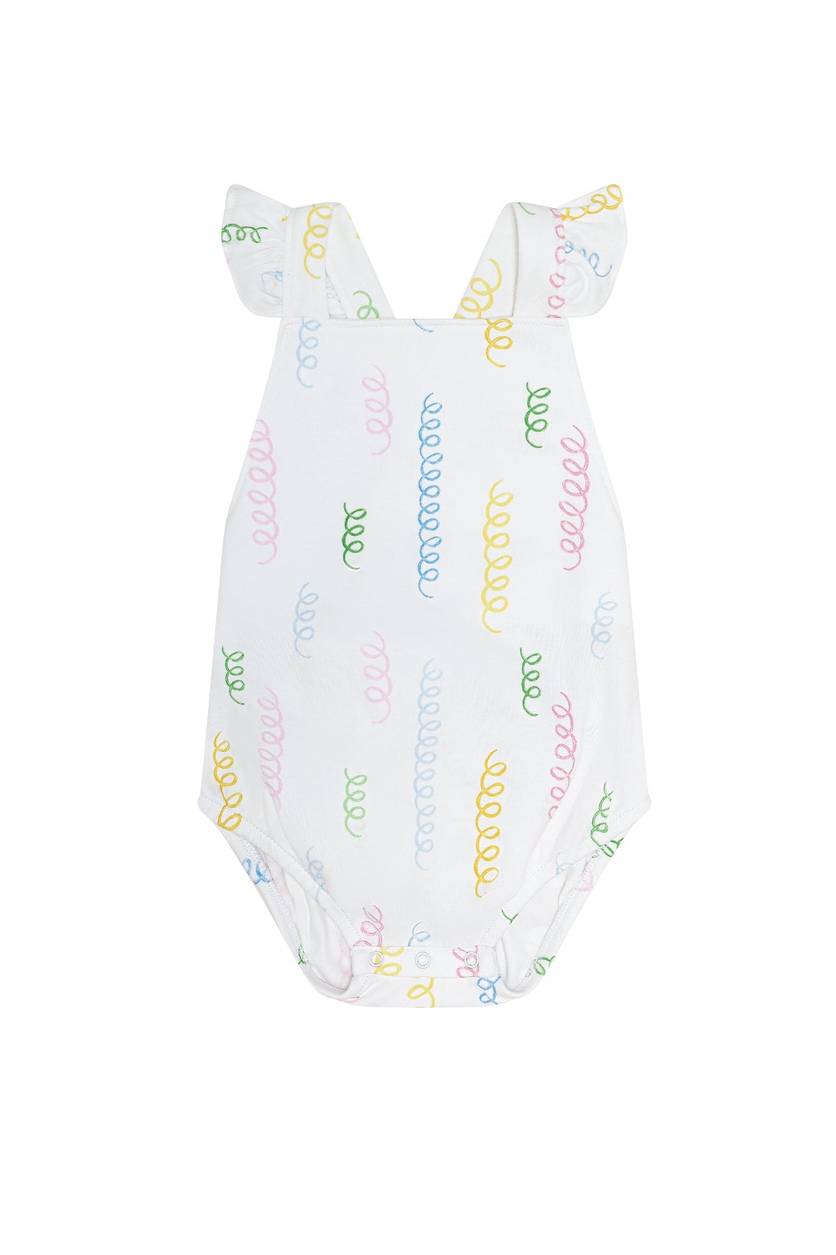 Spirals Print Ruffle Bubble