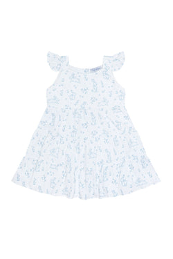 Bunny Toile Ruffle Dress