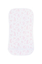 Pink Bunny Toile Burp Cloth