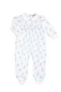 Puppy Love Print Smocked Footie