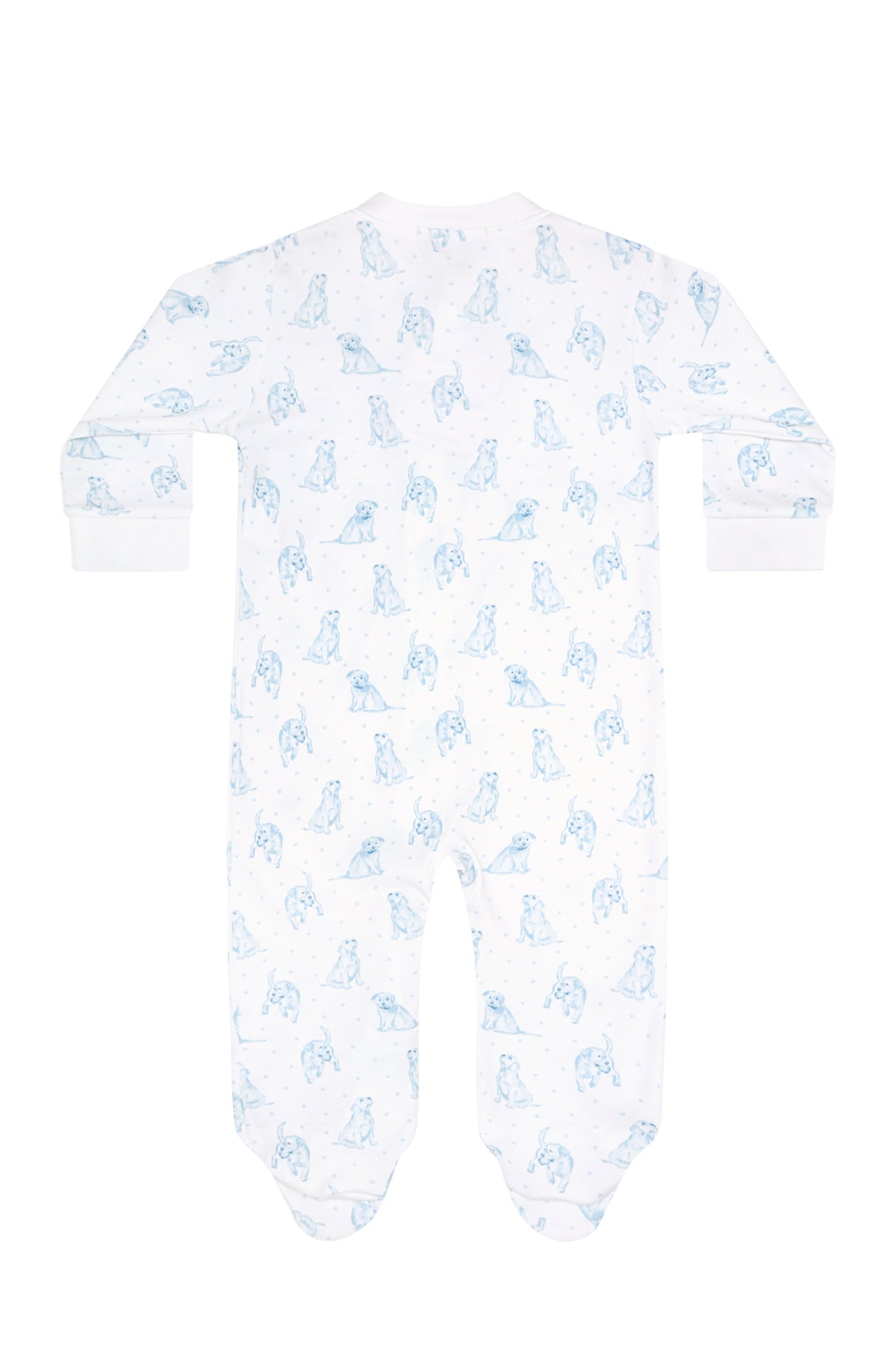 Puppy Love Print Zipper Footie