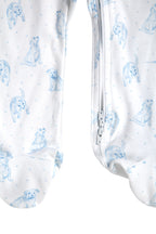 Puppy Love Print Zipper Footie