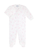 Charming Bows Print Zipper Footie