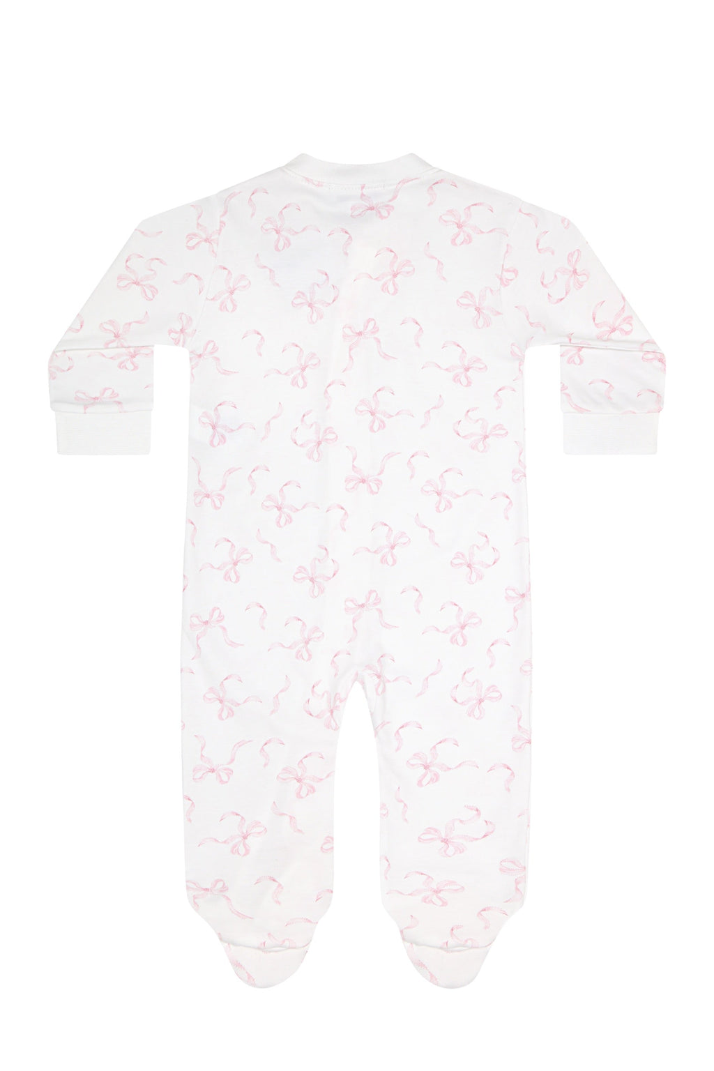 Charming Bows Print Zipper Footie