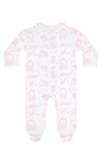 Pink Lone Star Toile Print Crossover Footie