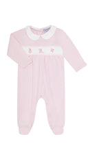 Pink Puppy Love Embroidery Footie