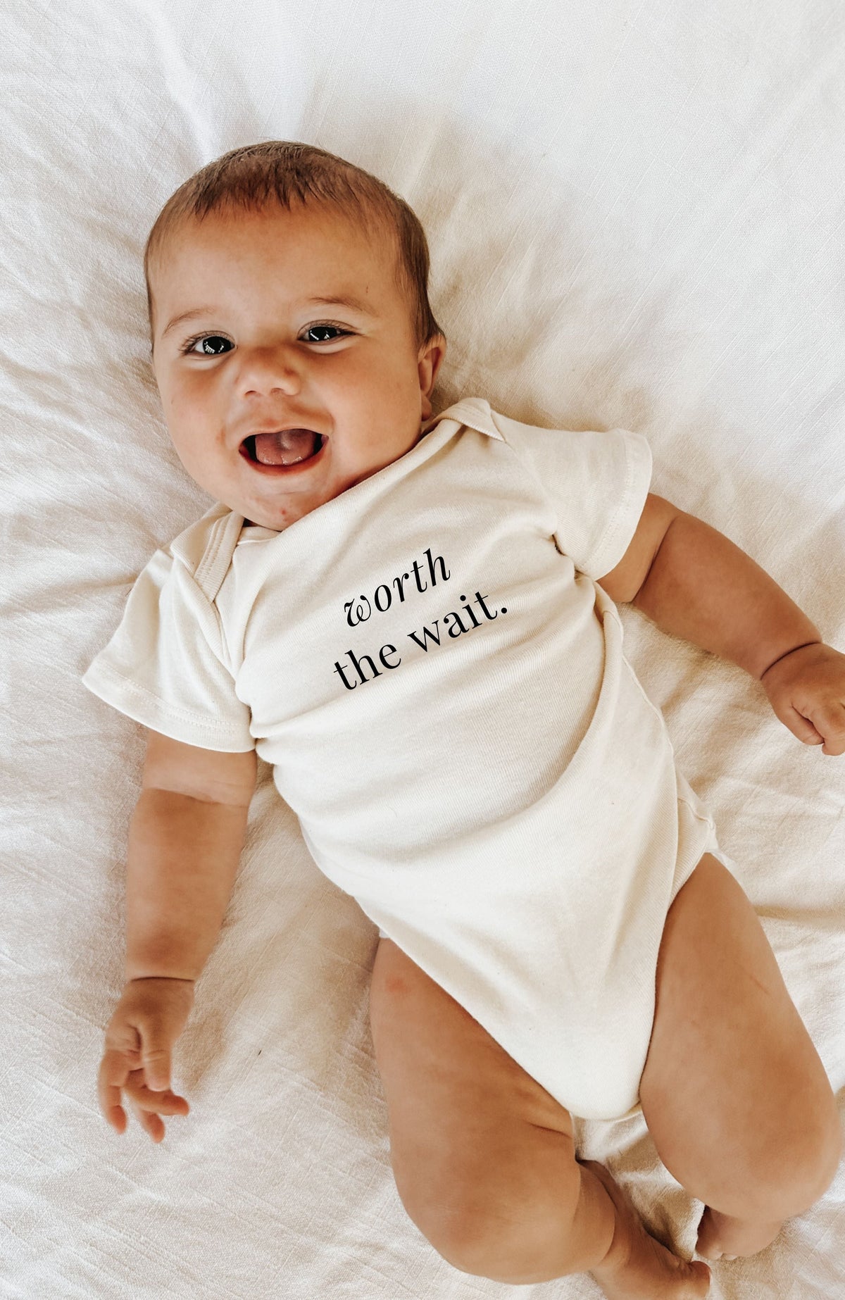 Worth The Wait Organic Cotton Baby Bodysuit