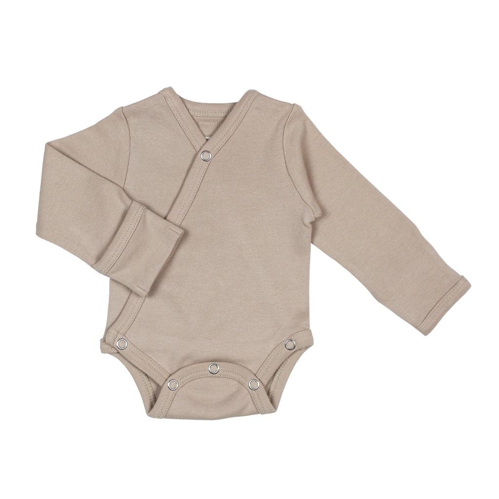 Oatmeal | Organic Kimono Bodysuit