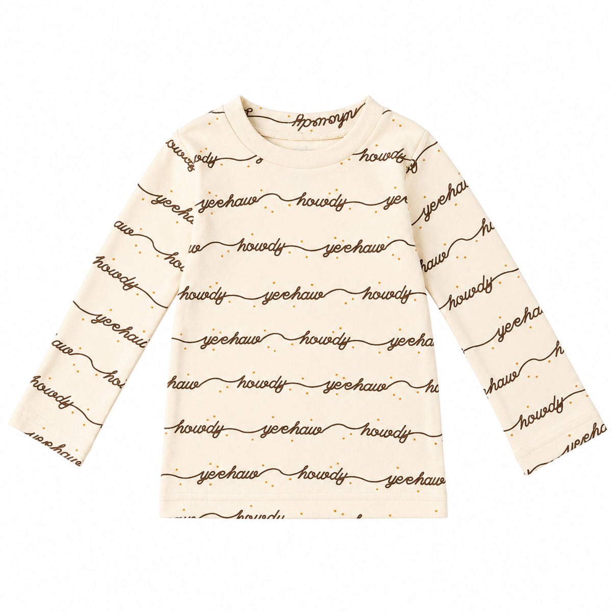 Howdy | Baby Organic Long-Sleeve Crewneck Shirt