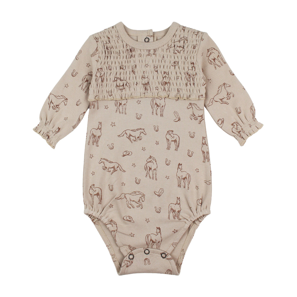 Organic Smocked Chest Bodysuit