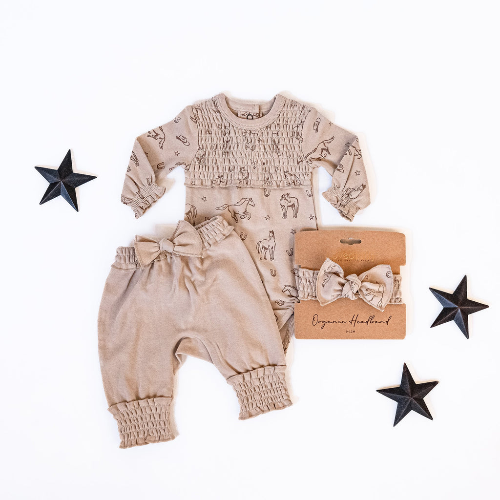 Organic Smocked Chest Bodysuit