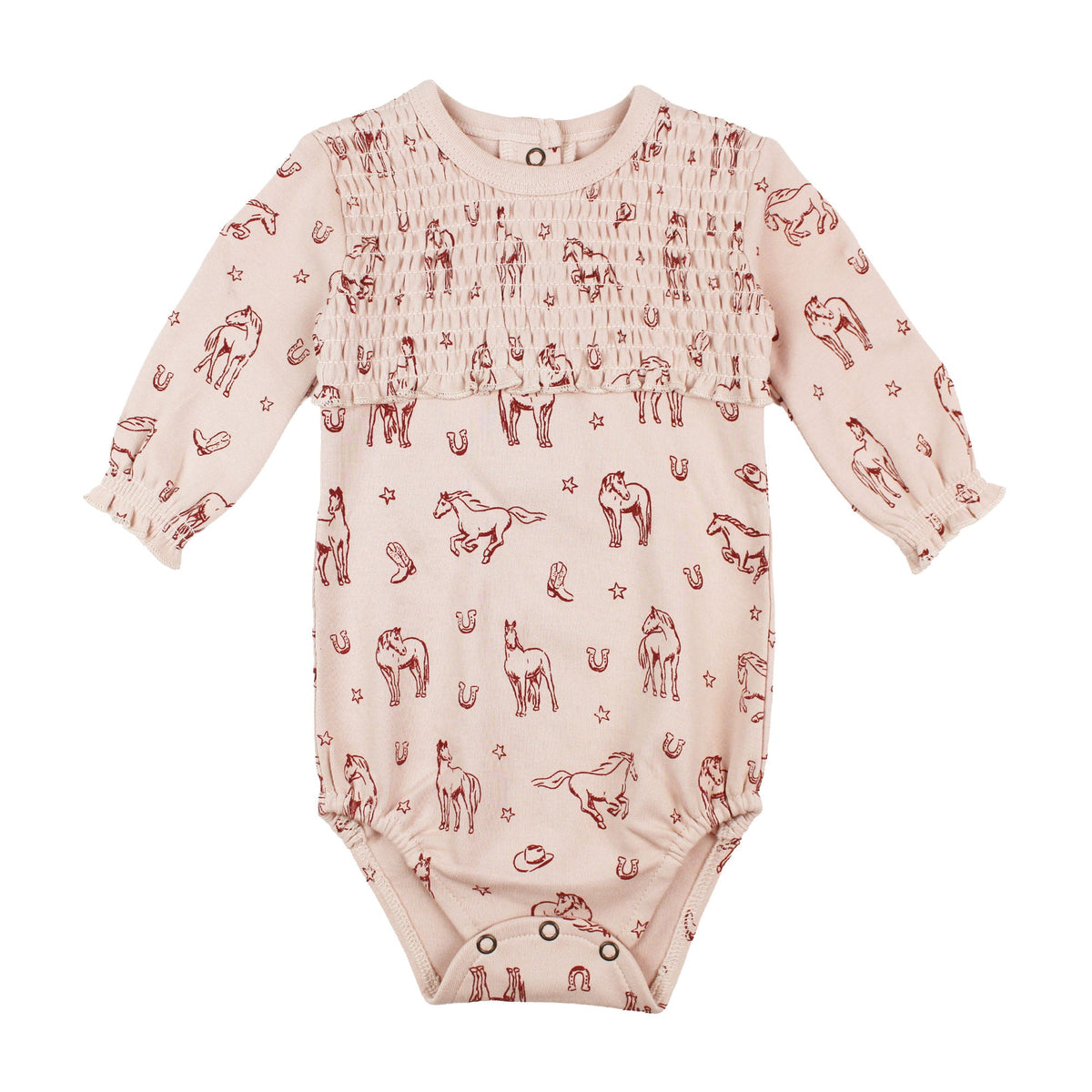 Organic Smocked Chest Bodysuit