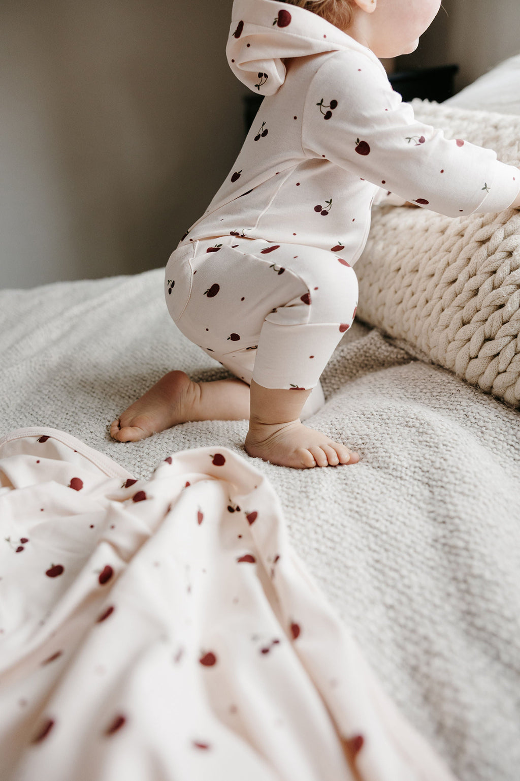 Organic Hooded Zipper Romper