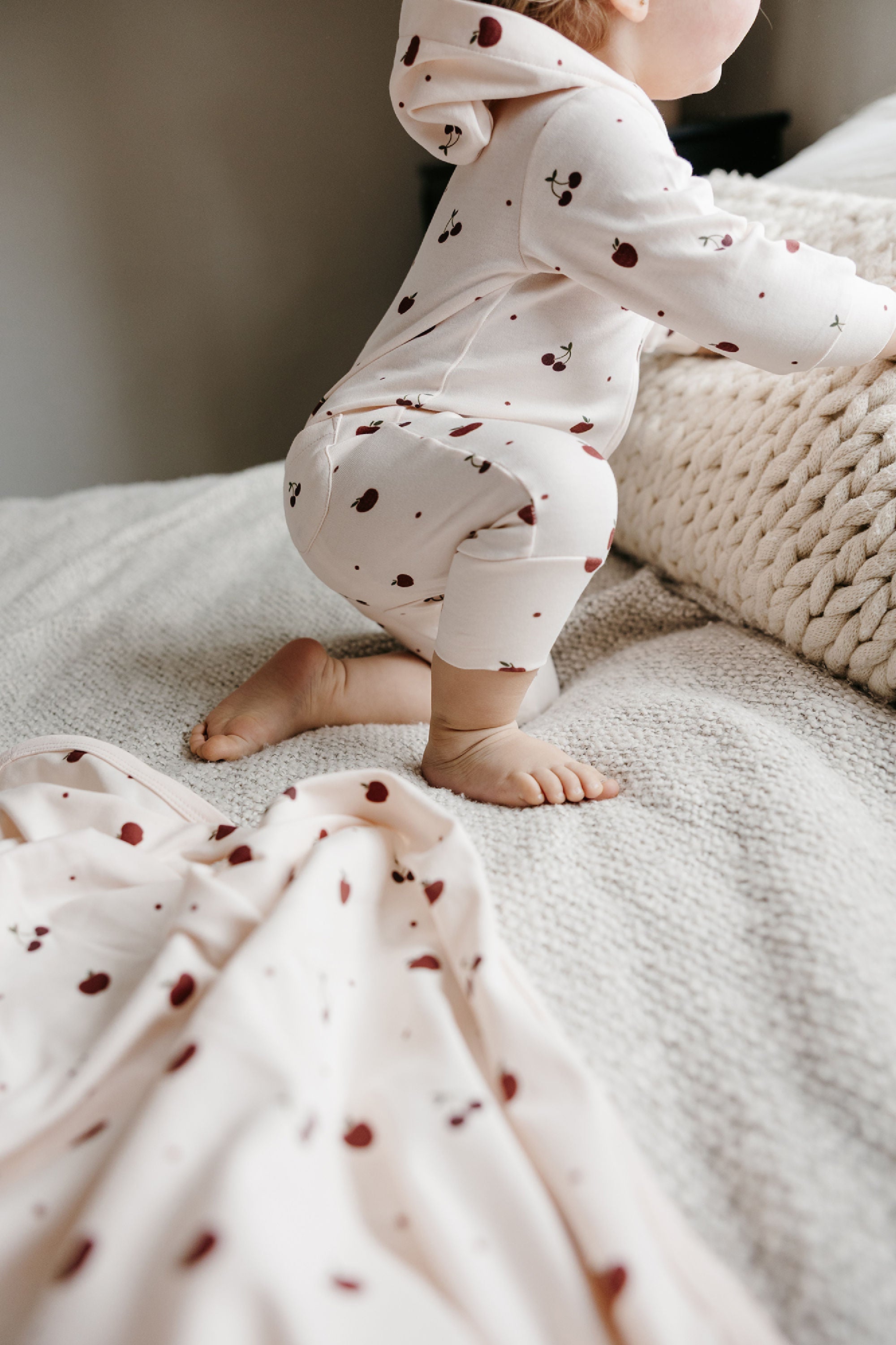 Organic Hooded Zipper Romper