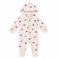Organic Hooded Zipper Romper