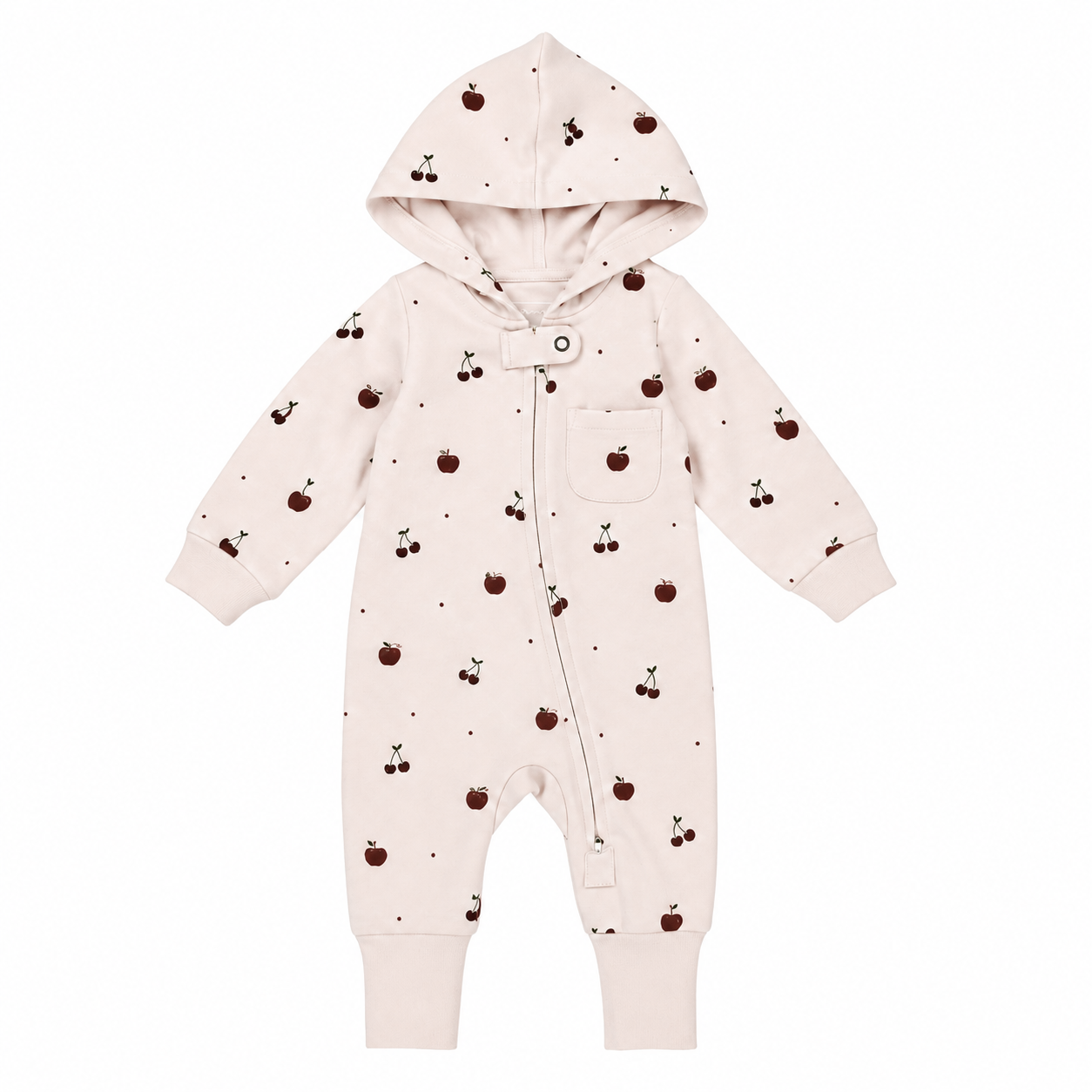 Organic Hooded Zipper Romper
