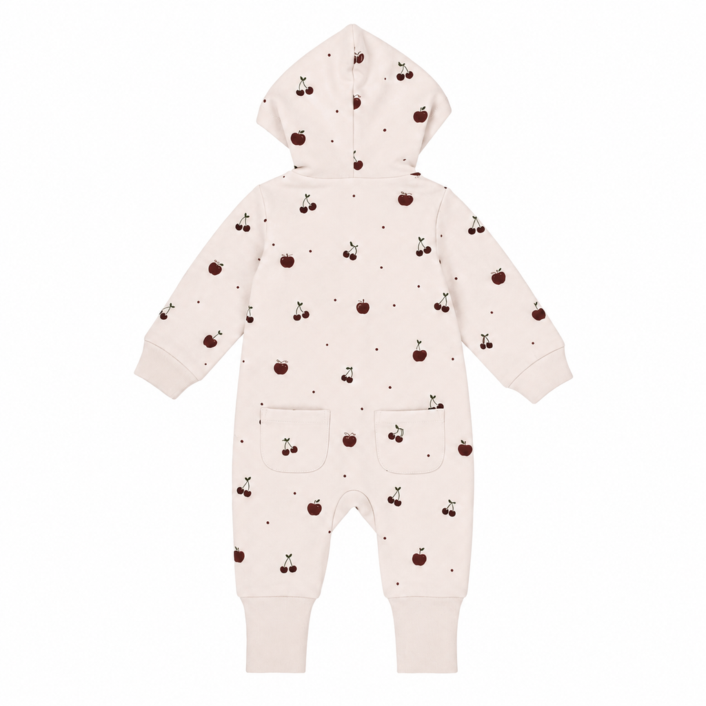 Organic Hooded Zipper Romper