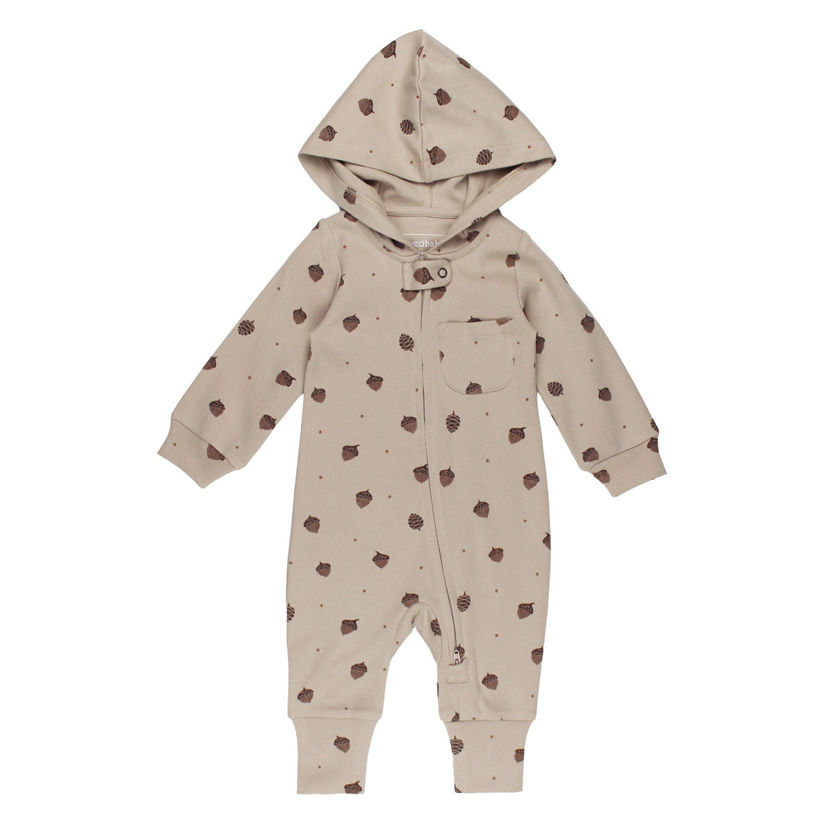 Organic Hooded Zipper Romper