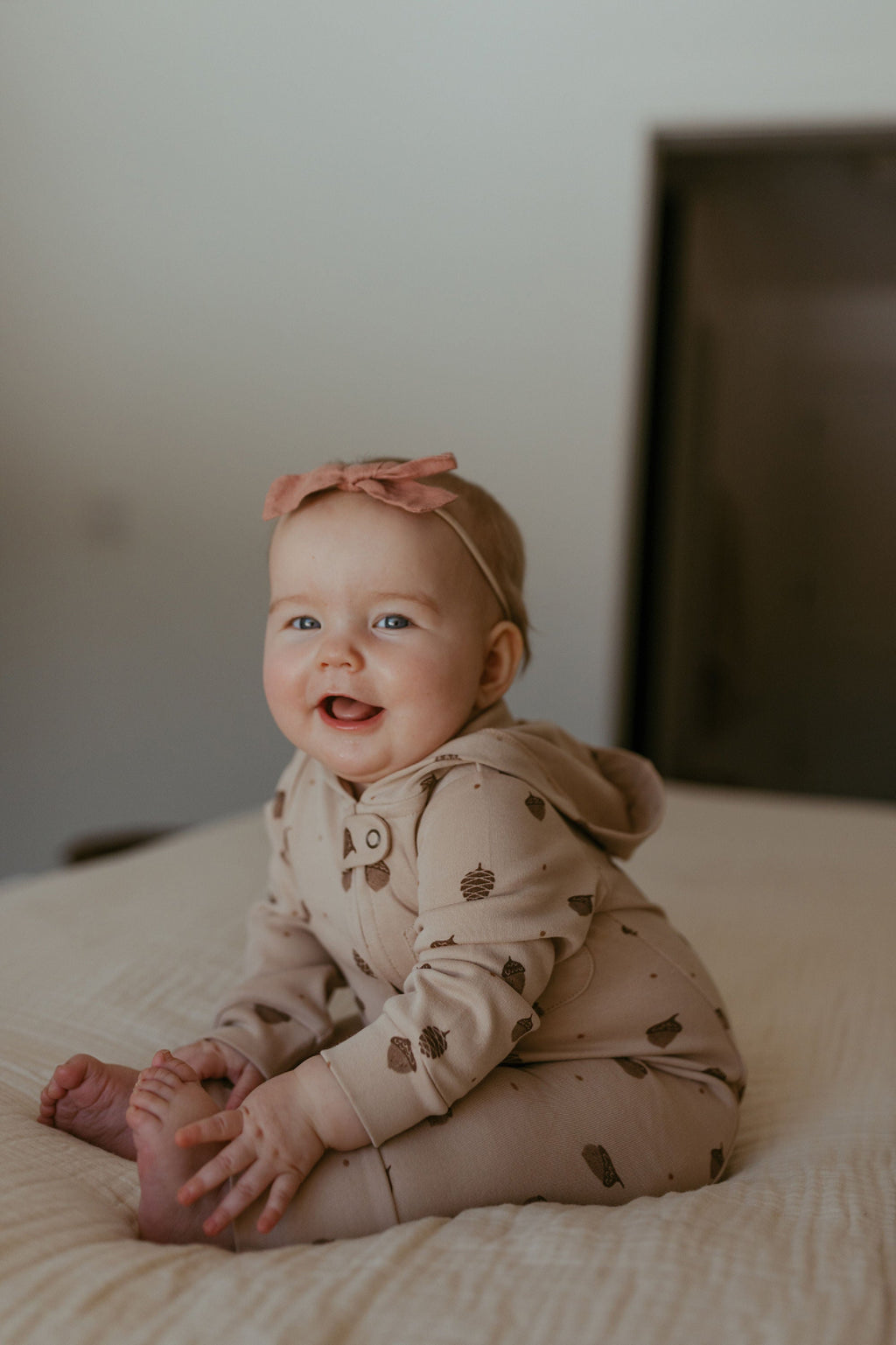 Organic Hooded Zipper Romper