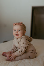 Organic Hooded Zipper Romper