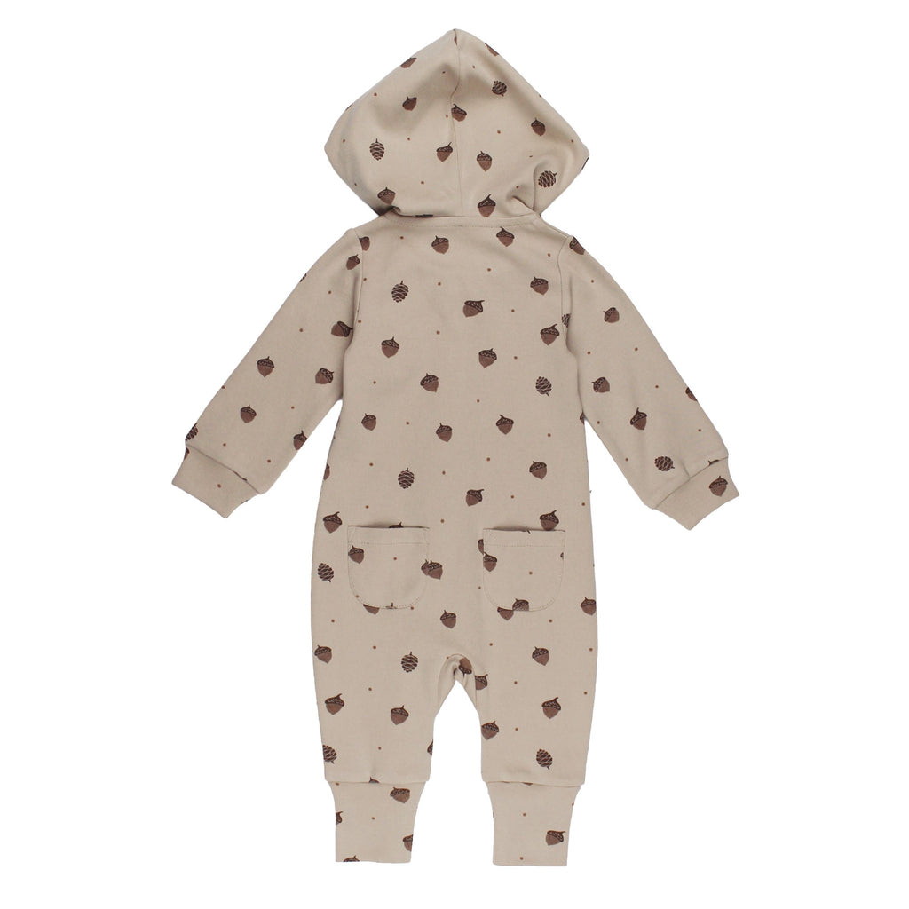 Organic Hooded Zipper Romper