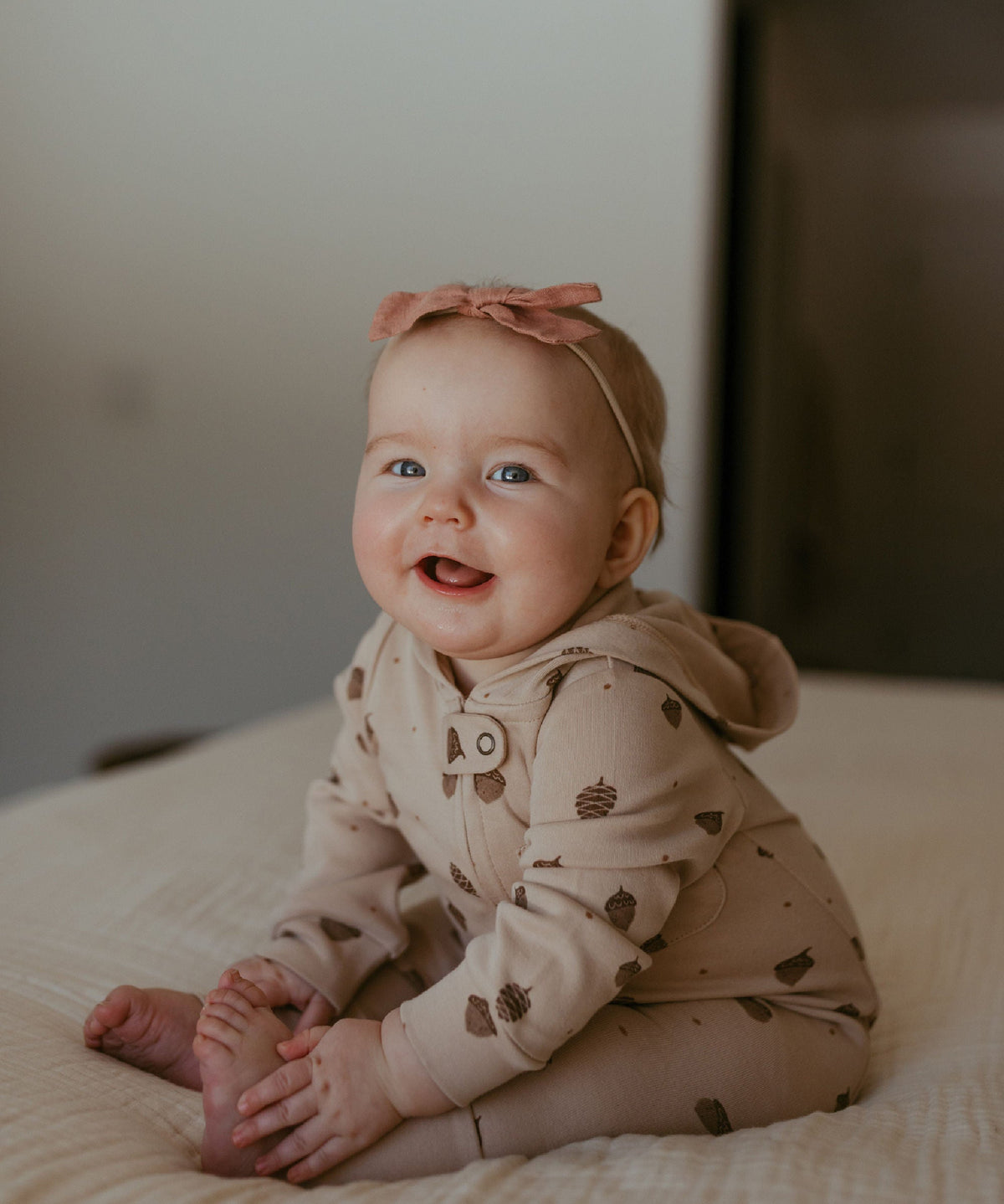 Organic Hooded Zipper Romper