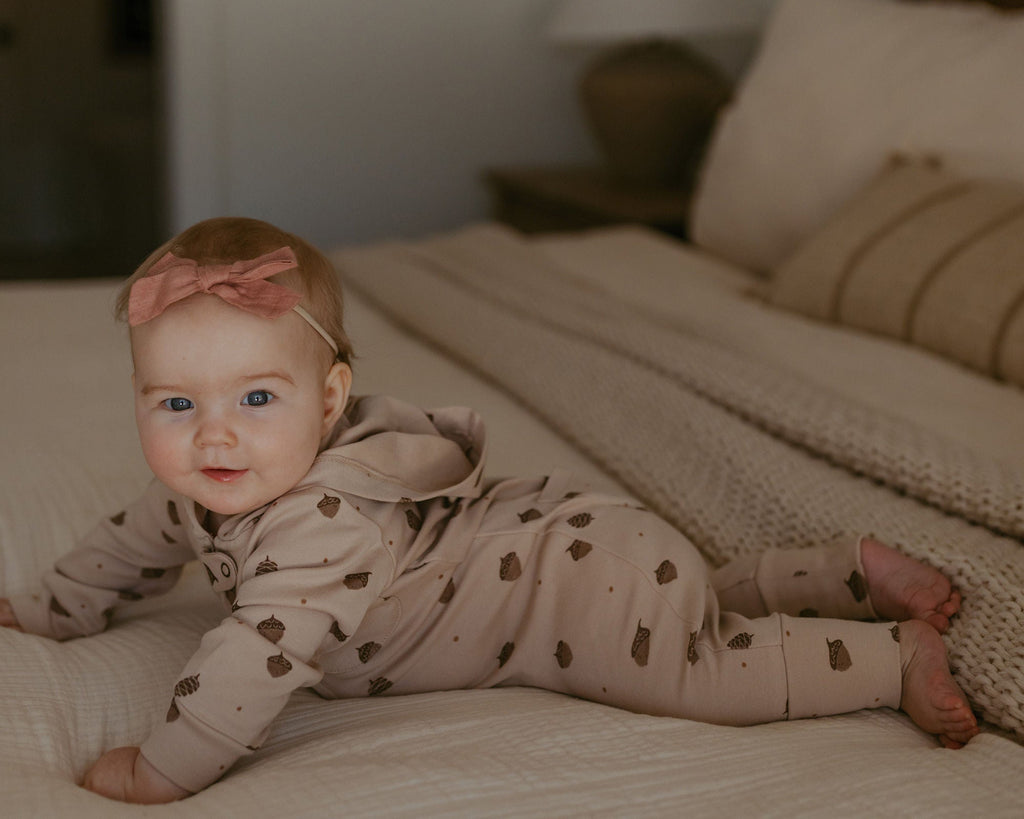 Organic Hooded Zipper Romper