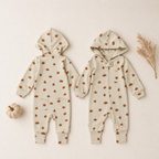 Organic Hooded Zipper Romper