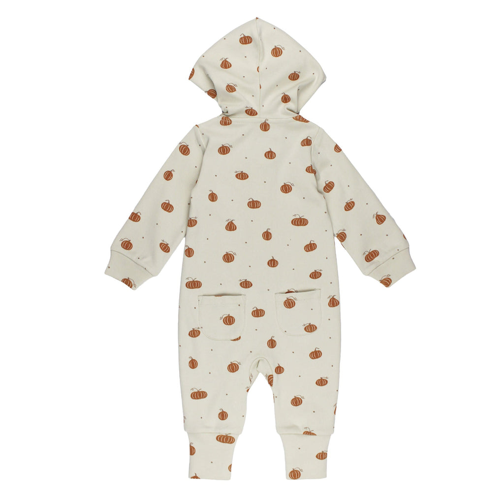 Organic Hooded Zipper Romper