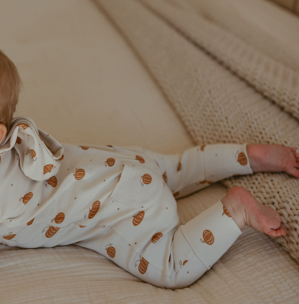 Organic Hooded Zipper Romper