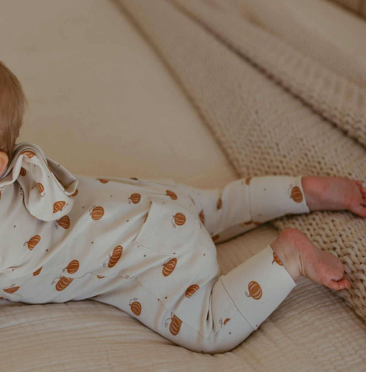 Organic Hooded Zipper Romper