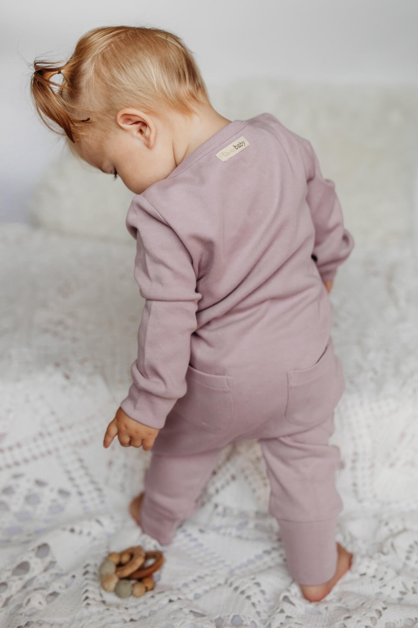 Lavender | Organic Zipper Romper