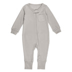 Light Gray | Organic Zipper Romper