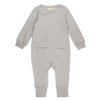Light Gray | Organic Zipper Romper