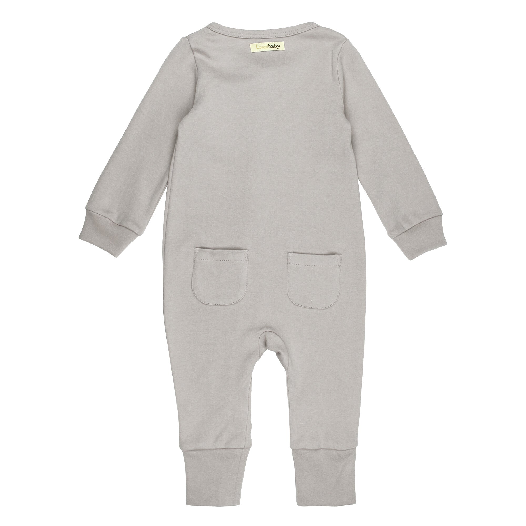 Light Gray | Organic Zipper Romper